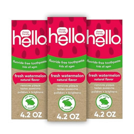 Hello Natural Watermelon Flavor Baby & Kids Fluoride Free Toothpaste